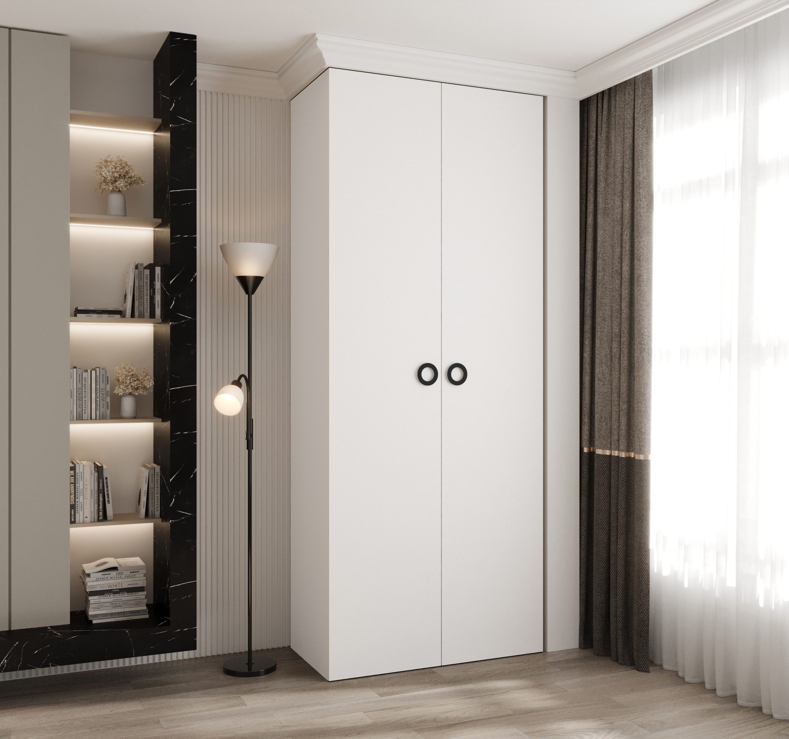 ABIKS MÖBEL Drehtürenschrank COMO 1 Schlafzimmerschrank mit Kleiderstange u günstig online kaufen