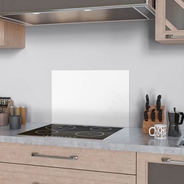 DEQORI Küchenrückwand 'Unifarben - Weiß', Glas Spritzschutz Badrückwand Herdblende