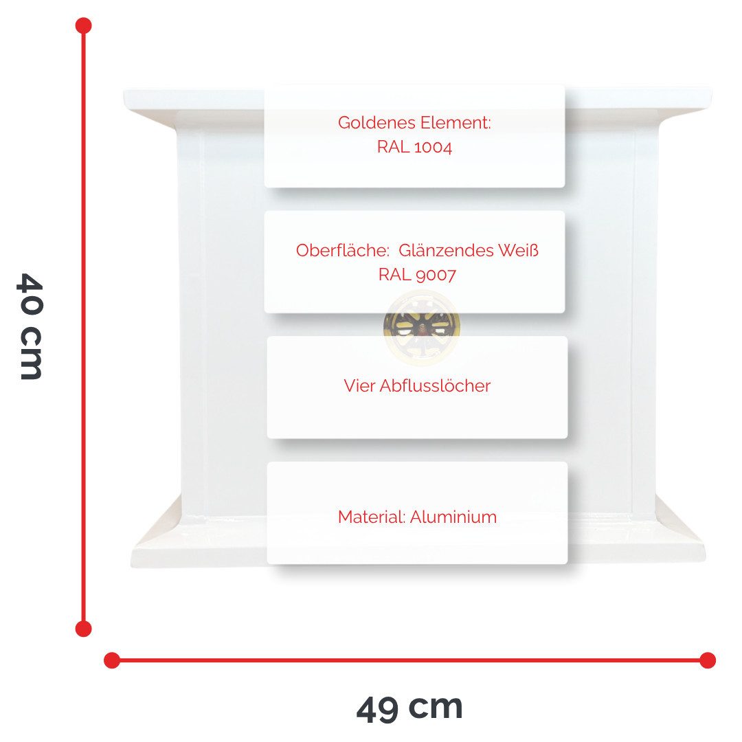 abc HOME Pflanzkübel Gummifüße, pulverbeschichtet, quadratisch, 4 Varianten
