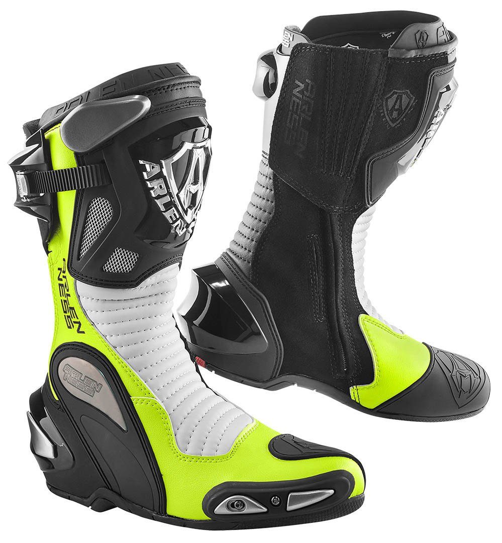 Arlen Ness Xaus Replica Motorradstiefel Motorradstiefel Black/White/Yellow