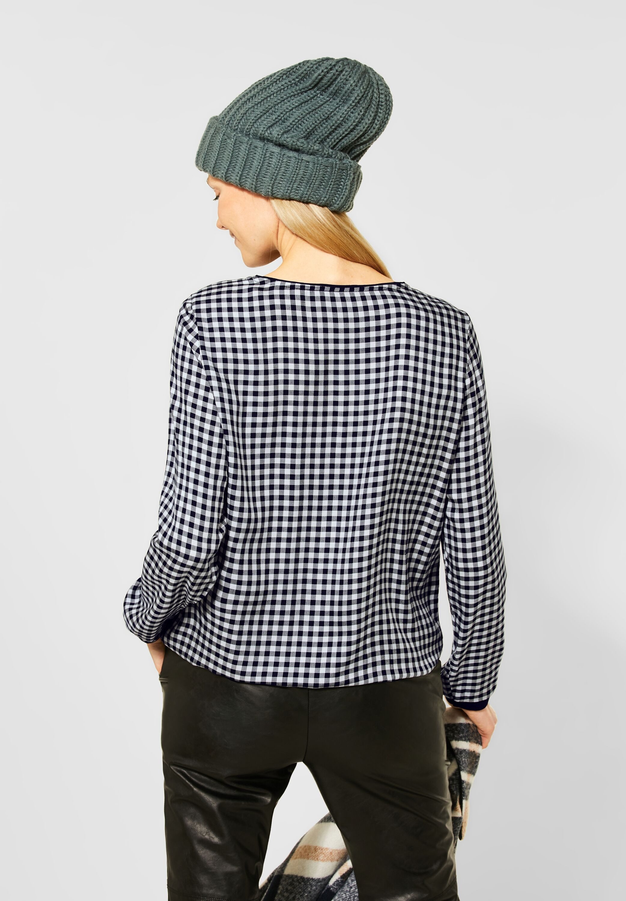 CECIL Langarmbluse Bluse mit Vichy-Karomuster
