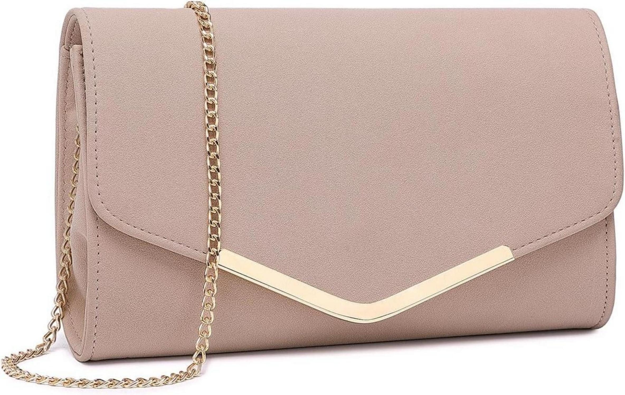 LuxusKollektion Clutch Damen Clutch Handtasche Abendtasche elegant rosa klein magnetisch