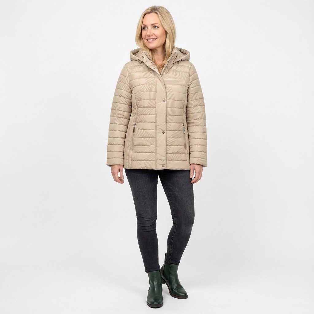 OriginalYou Steppjacke Gefütterte Damen Stepp Jacke moderne Wende Jacke in großen Größen erhältlich