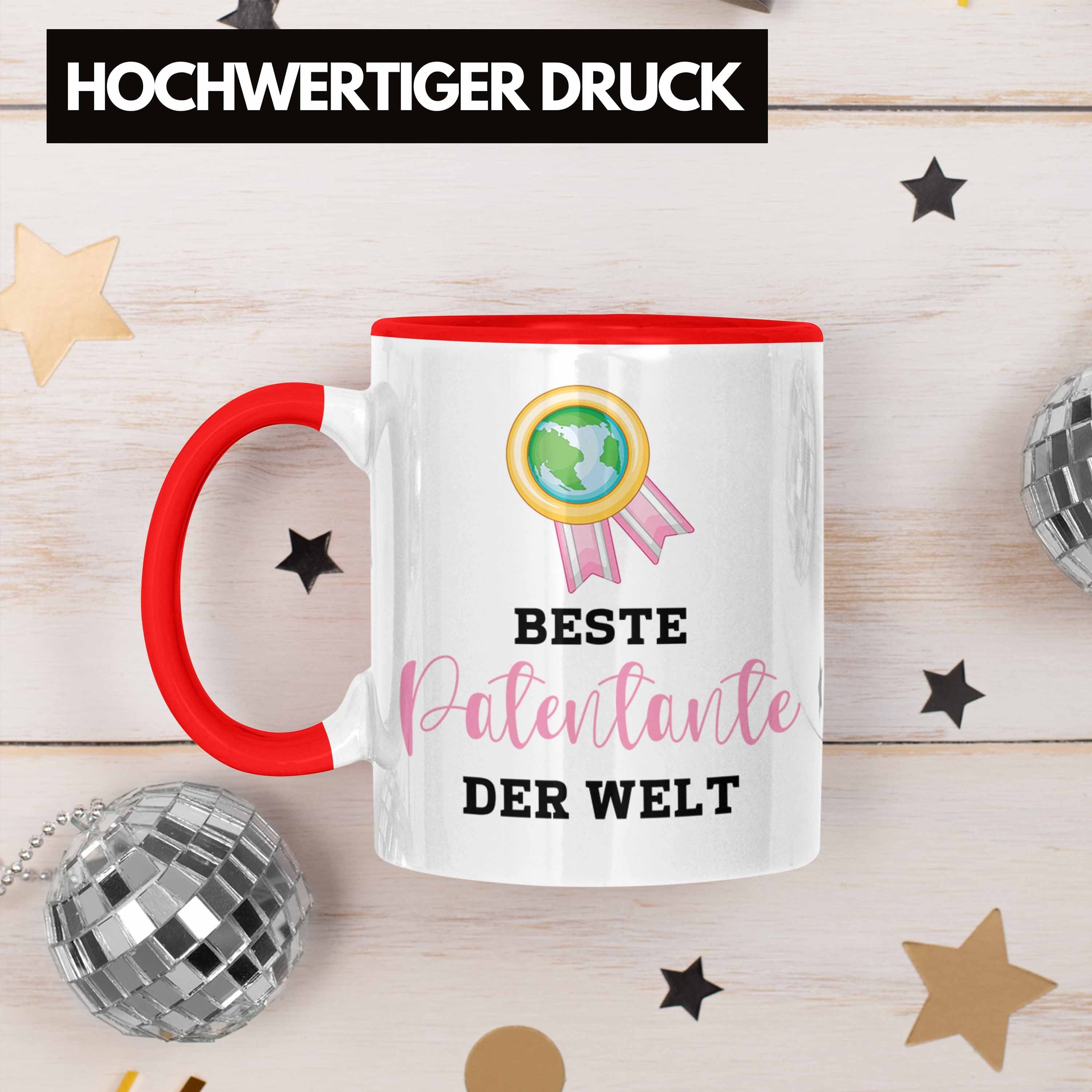 Rot Patentante Geschenk Tasse Bin Tasse Trendation LieblingsPatentante Beste - Hier Ich Geburtstag Weihnachten von Lustig Nichte Welt Trendation Geschenkideen Der