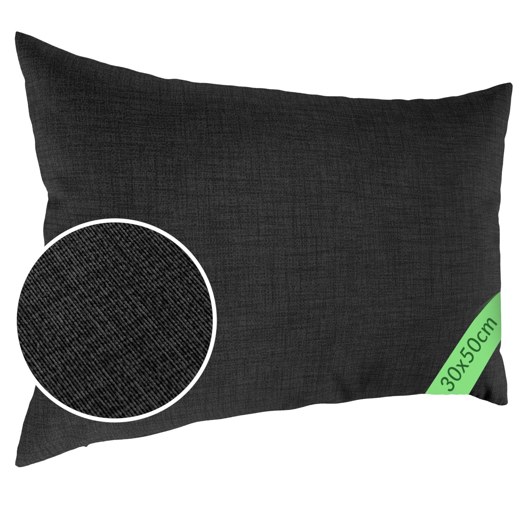 ANRO Декоративные подушки MrJack Подушкиbezug Leinenoptik Deko Подушки Uni, Подушкиhülle 35x50cm ohne Füllung Anthrazitschwarz