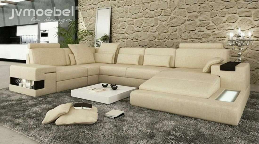 JVmoebel Ecksofa Ecksofa Sofa Form Polster Made Eck Neu Europe in Wohnlandschaft, Couchen Couch U