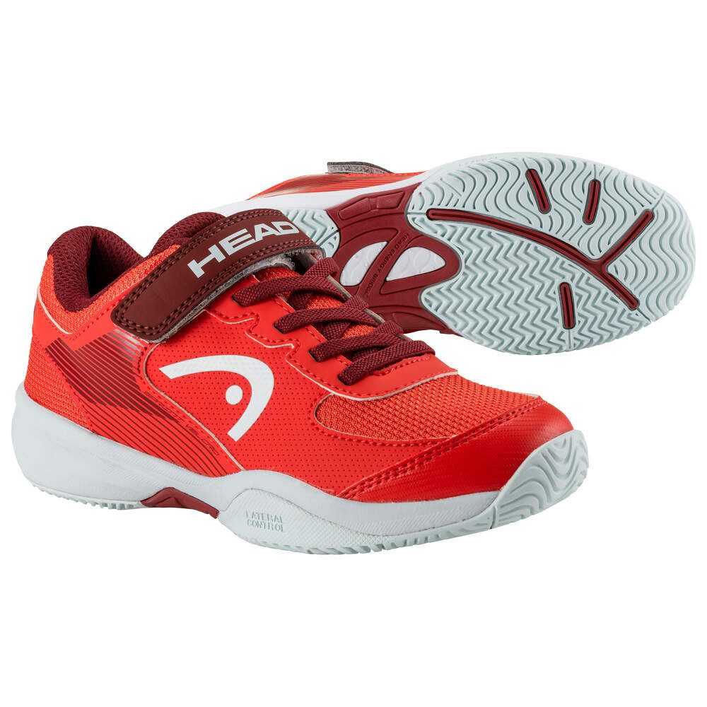 Head Kleinkinder Kinder Tennisschuhe Head Sprint Velcro 3.0 Kids ORDR rot Tennisschuh