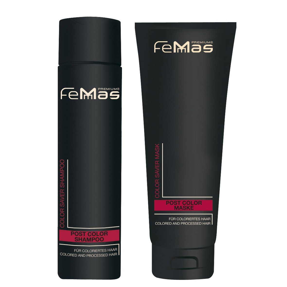250ml 250ml Color Premium Shampoo Femmas FemMas Color Saver Haarpflege-Set Saver + Maske