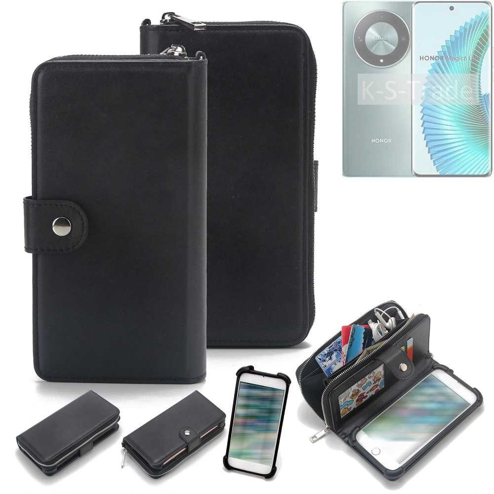K-S-Trade Handyhülle für Honor Magic6 Lite, 2in1 Handyhülle Schutzhülle & Portemonnee Cover Handy Hülle