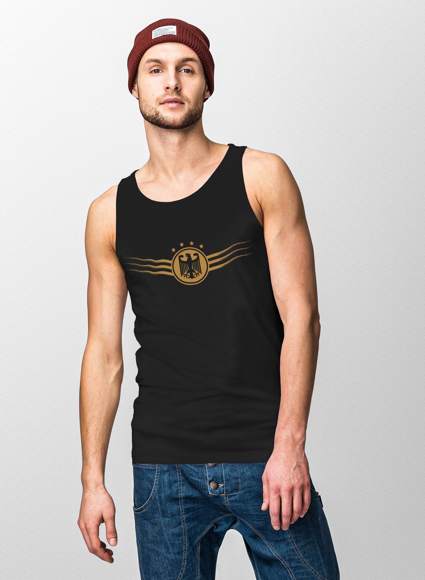 MoonWorks Tanktop Herren Deutschland Fußball EM-Shirt 2024 Fußballeuropameisterschaft mit Print