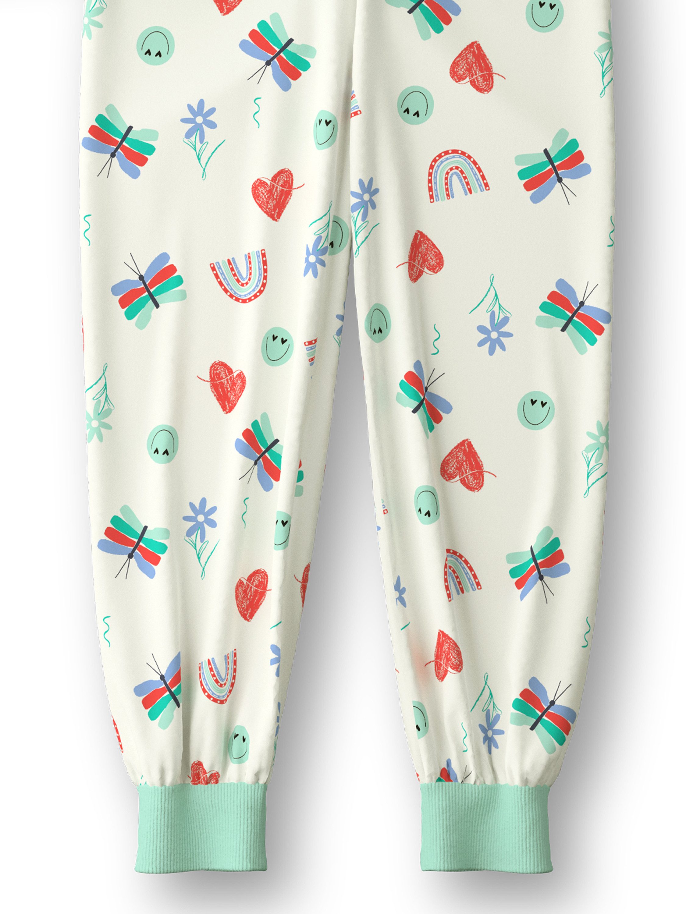 CALIDA Pyjama Toddlers Doodle Kinder (2 tlg) aus 100% Baumwolle, mit weichen Rippbündchen an den Abschlüssen