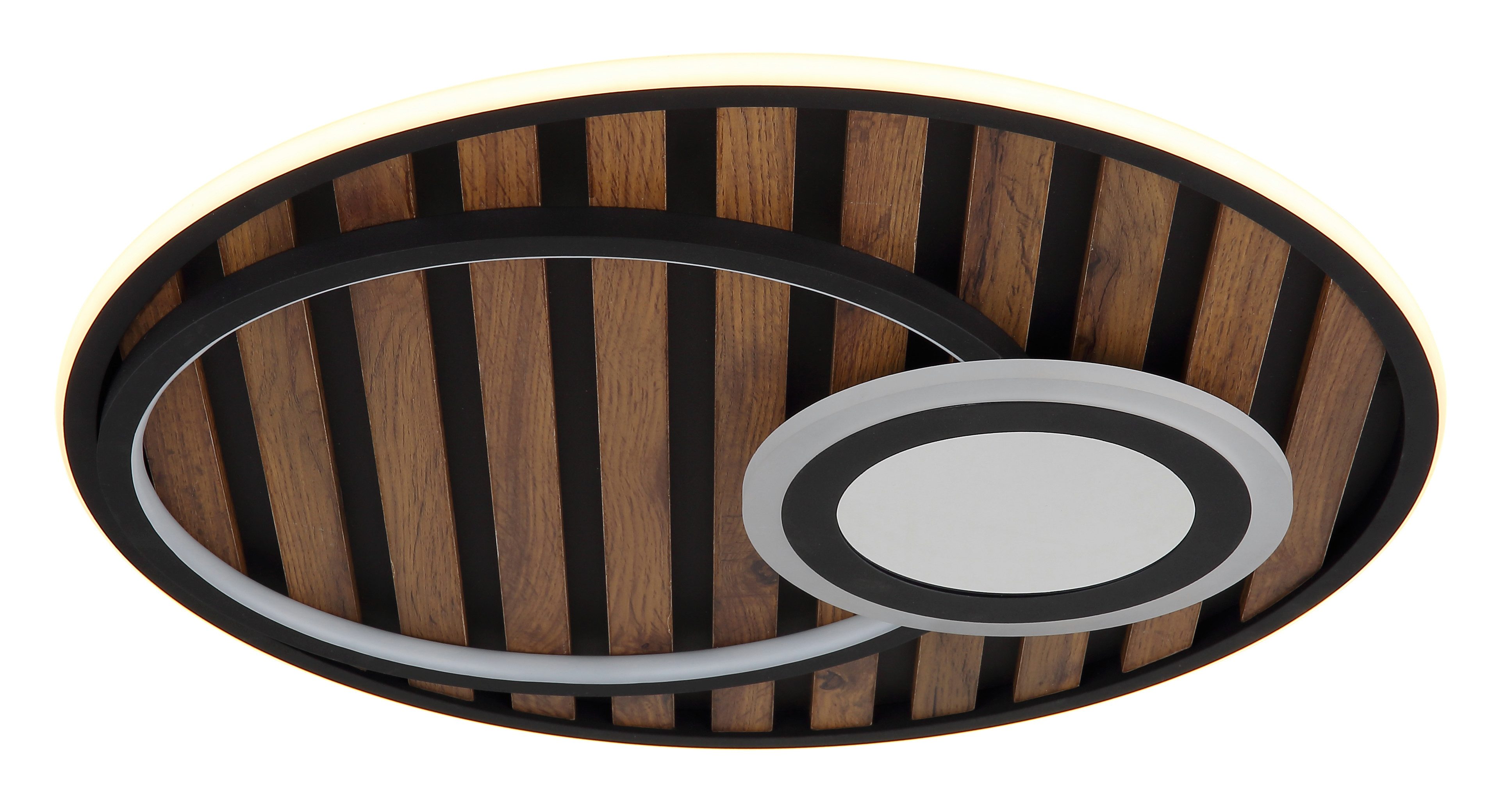 GLOBO LIGHTING LED Deckenleuchte WOODY, Memoryfunktion, LED fest integriert, Warmweiß, Deckenlampe, Wohnzimmer, Schlafzimmer, Design Lampe