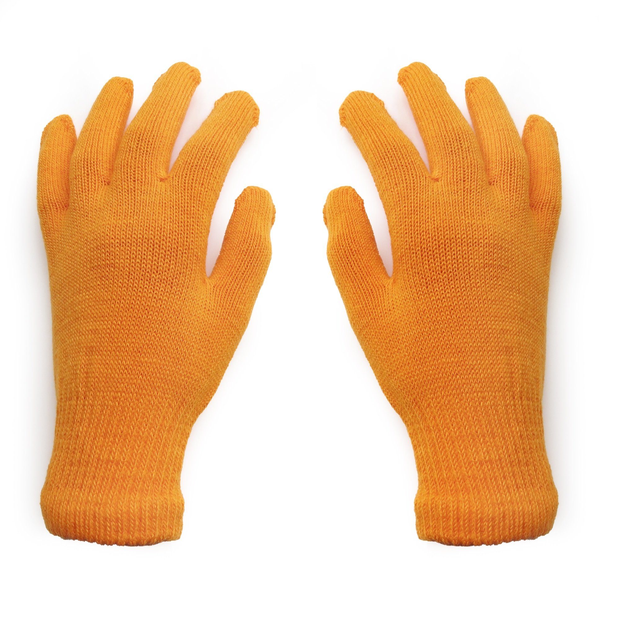 Sonia Originelli orange bunt Strickhandschuhe dehnbar Neon Onesize Strickhandschuhe ungefüttert unisex Ungefüttert, knallig