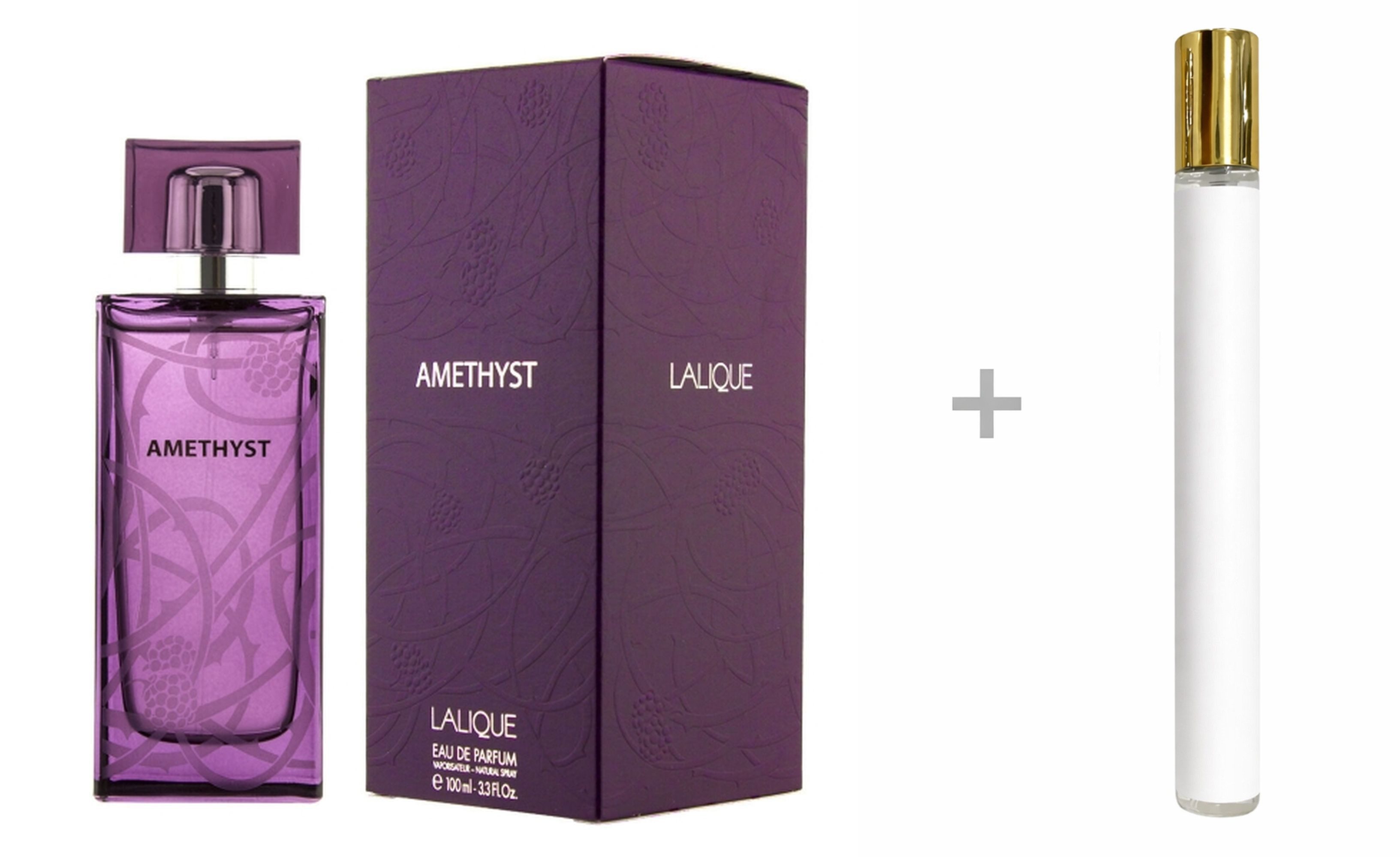 Lalique Duft-Set Amethyst Eau de Parfum (EDP) Damen Spray, Fruchtig-blumiger Duft mit Beeren, Rose, Vanille und Moschus