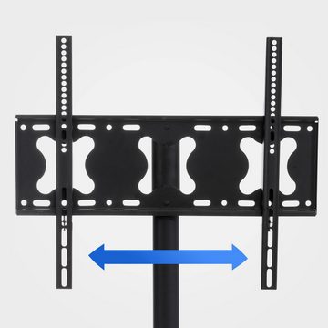 CLP TV Ständer aus Edelstahl oder Metall TV-Standfuß, (Universal TV Halterung mit verstellbarem Rahmen)