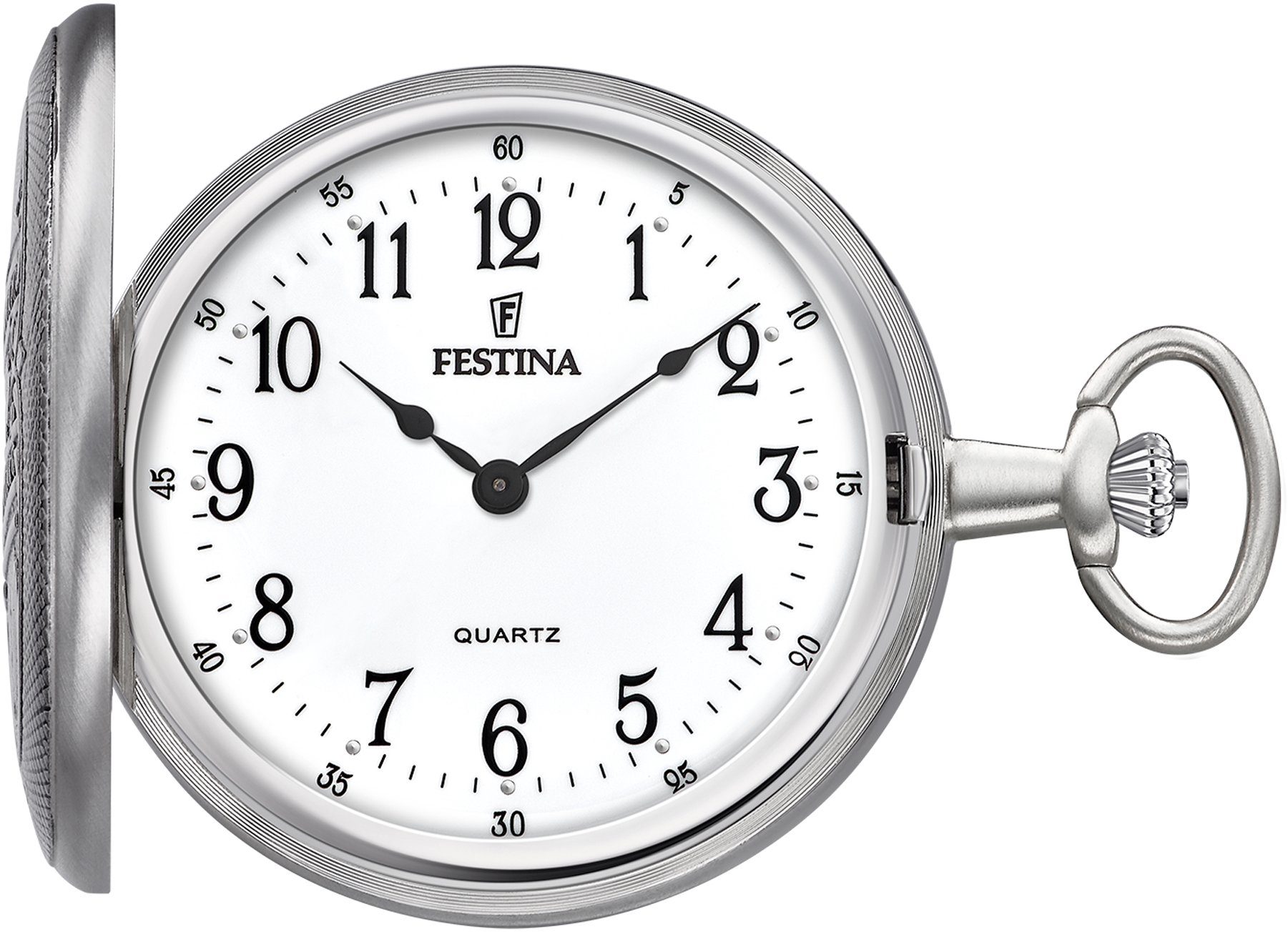 Festina Taschenuhr F2025/1, (Set, 2-tlg., mit Kette), Quarzuhr, Herrenuhr