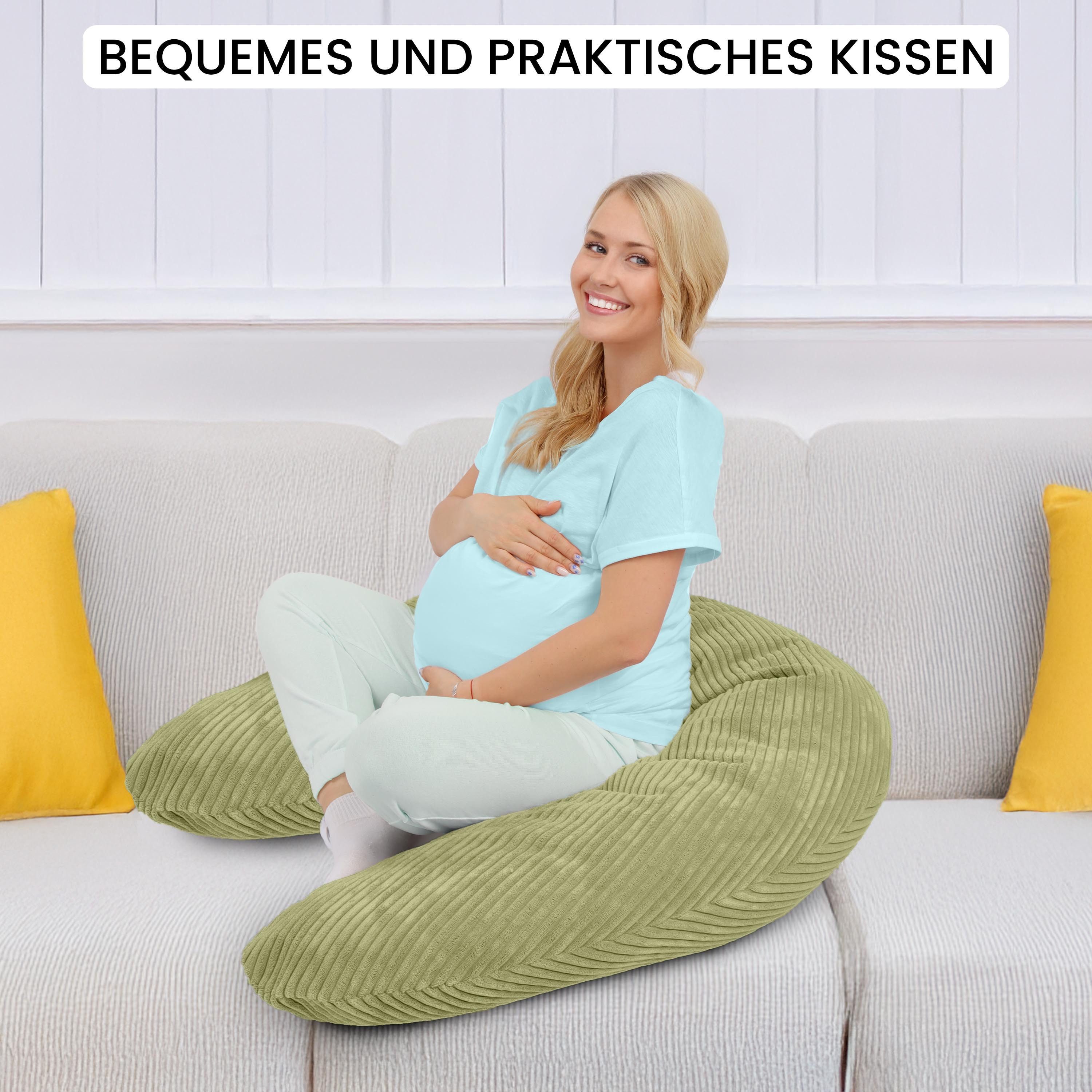 Amilian Stillkissen XXL 170 cm - Schwangerschaftskissen, Seitenschläferkiss günstig online kaufen