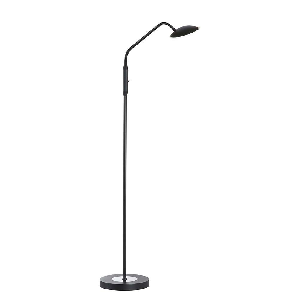 FISCHER & HONSEL LED Stehlampe, LED-Leuchtmittel fest verbaut, Warmweiß, Neutralweiß, Stehlampe Stehleuchte Touchdimmer Leselampe sandschwarz LED 135 cm