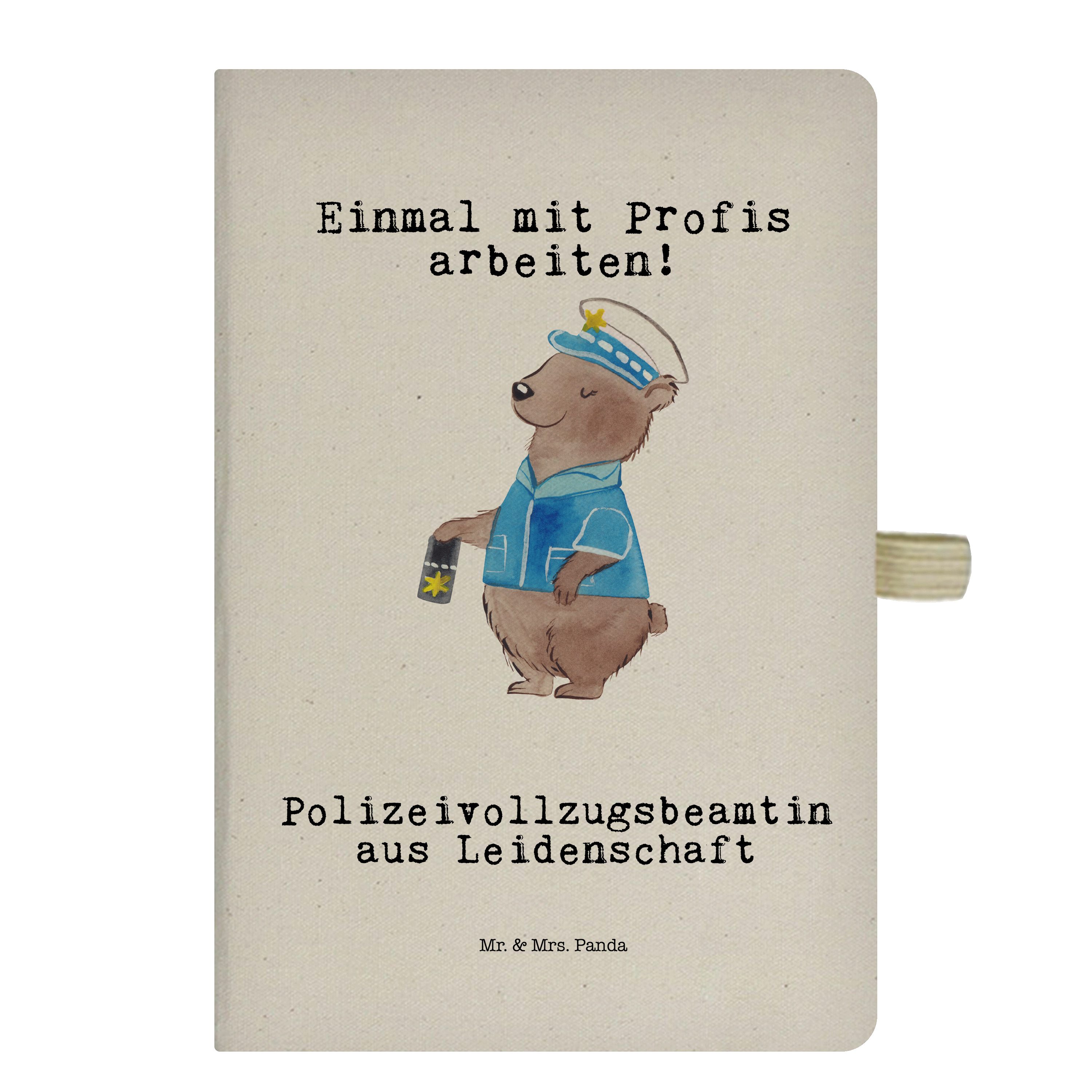 Mr. & Mrs. Panda Notizbuch Polizeivollzugsbeamtin aus Leidenschaft - Transparent - Geschenk, Pol Mr. & Mrs. Panda