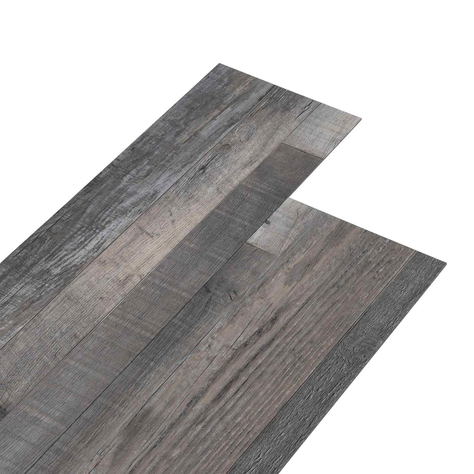 vidaXL Vinyllaminat 5,26 mÂ² Selbstklebende Bodenplanken 18er Set Grau 5,26 m² VinylPVC