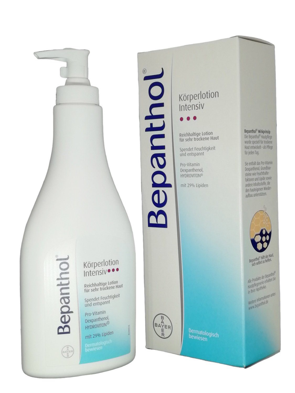 Bayer Vital GmbH Körperlotion Intensiv Spenderflasche, Körperlotion 400 ml BEPANTHOL