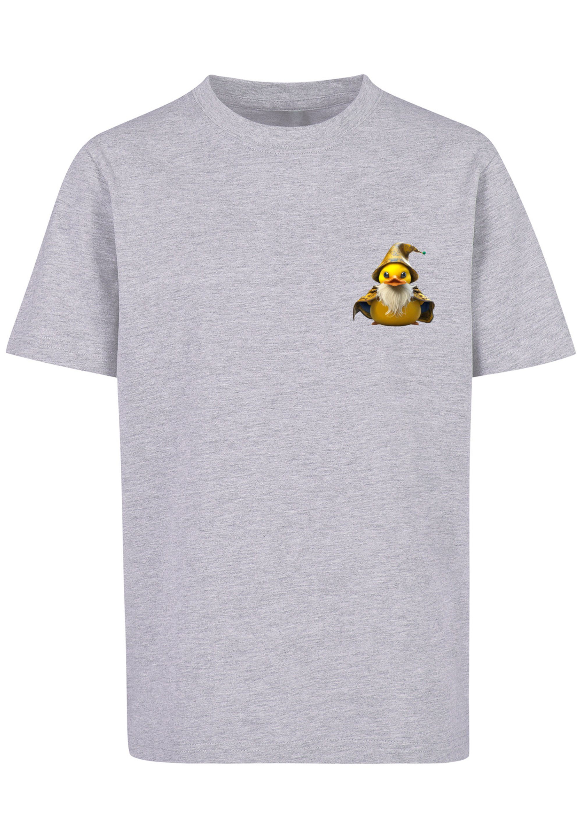 F4NT4STIC T-Shirt Rubber Duck grey heather TEE Wizard Print UNISEX