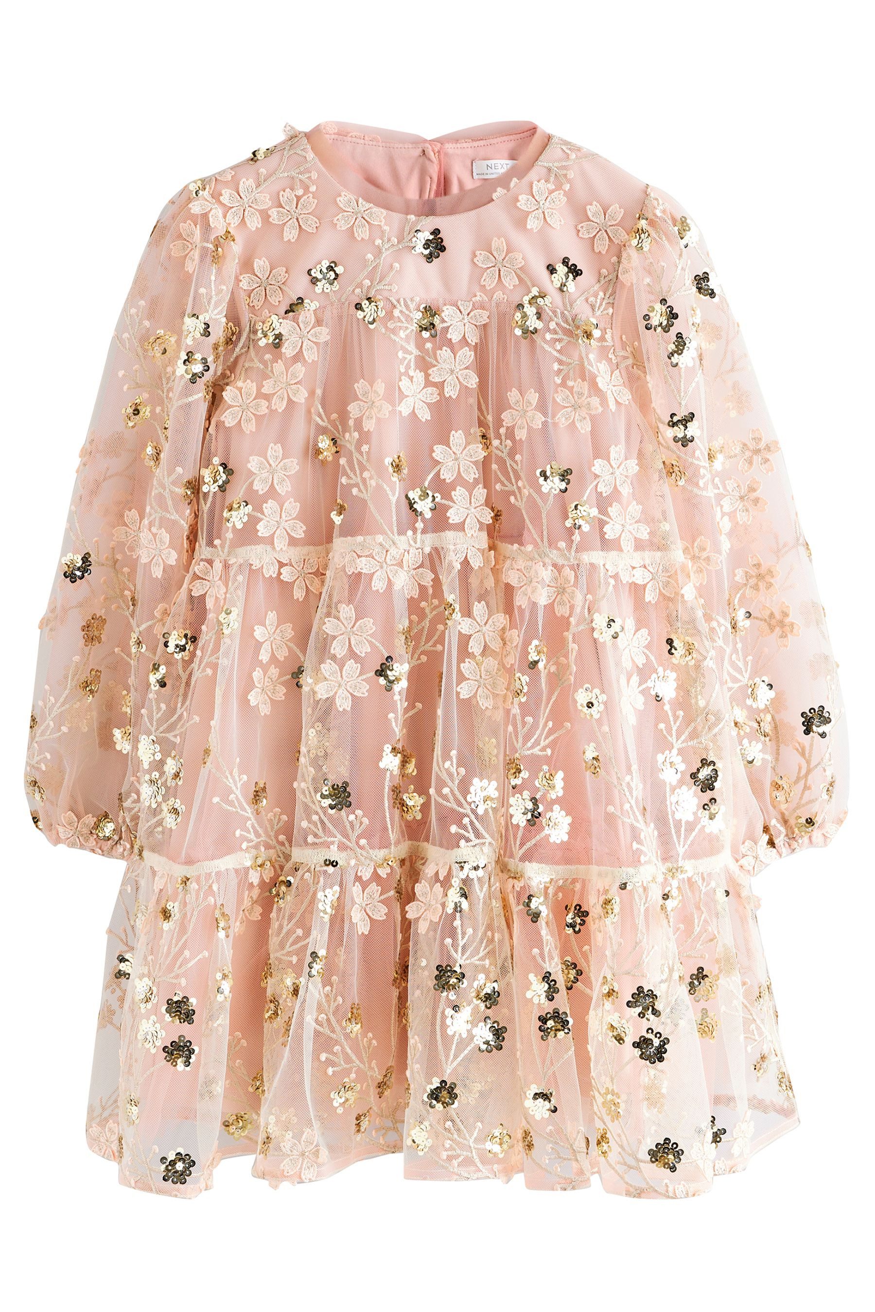 Partykleid Langärmeliges Kleid mit Mesh für besondere Anlässe