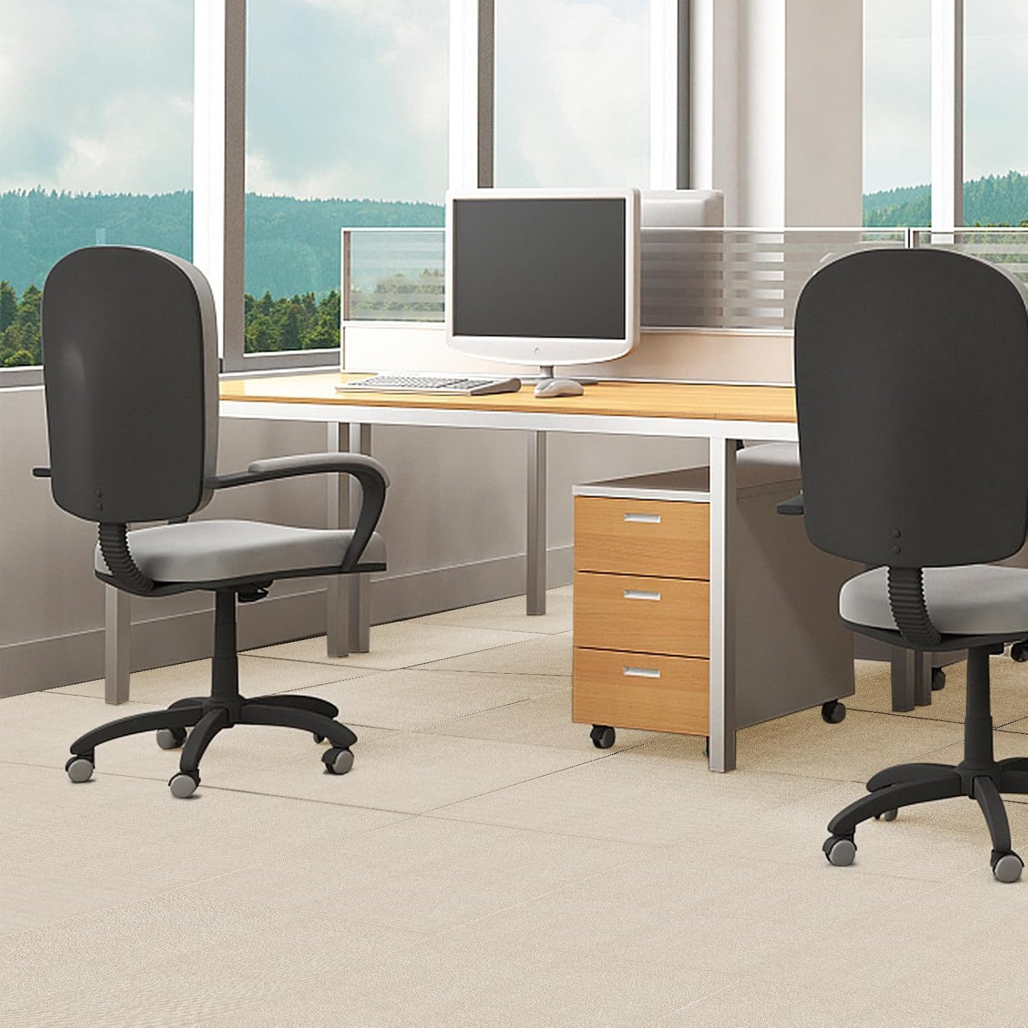 FELIXLEO Teppichfliese 2 Stück Teppichfliesen Selbstklebend, 30x30cm Filzfliese Bodenbelag