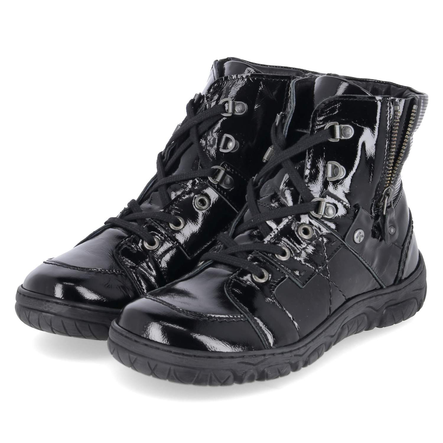 KRISBUT Krisbut 3303A-10 PO Damen Lackleder black Schnürstiefel