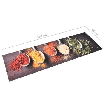 Fußmatte Türmatte Fußmatte Küchenteppich Waschbar Löffel 45x150 cm Schmutzfangm, vidaXL, Rechteck, Höhe: 45 mm