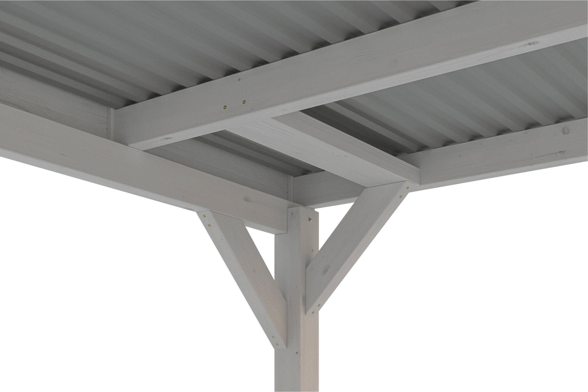 Grunewald, cm mit cm, Einzelcarport Skanholz Aluminiumdach 395 Einfahrtshöhe, 427x554 BxT: