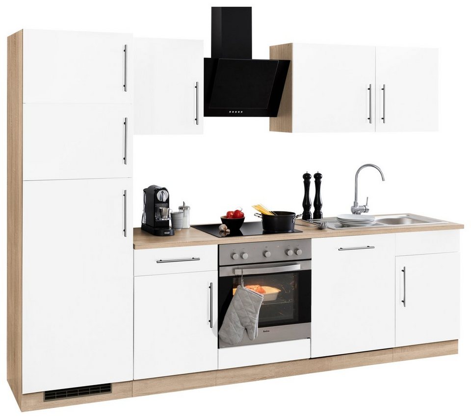 mit und Cali, Breite cm Kühl-Gefrierkombination, E-Geräten wiho Küchen 280 Küchenzeile