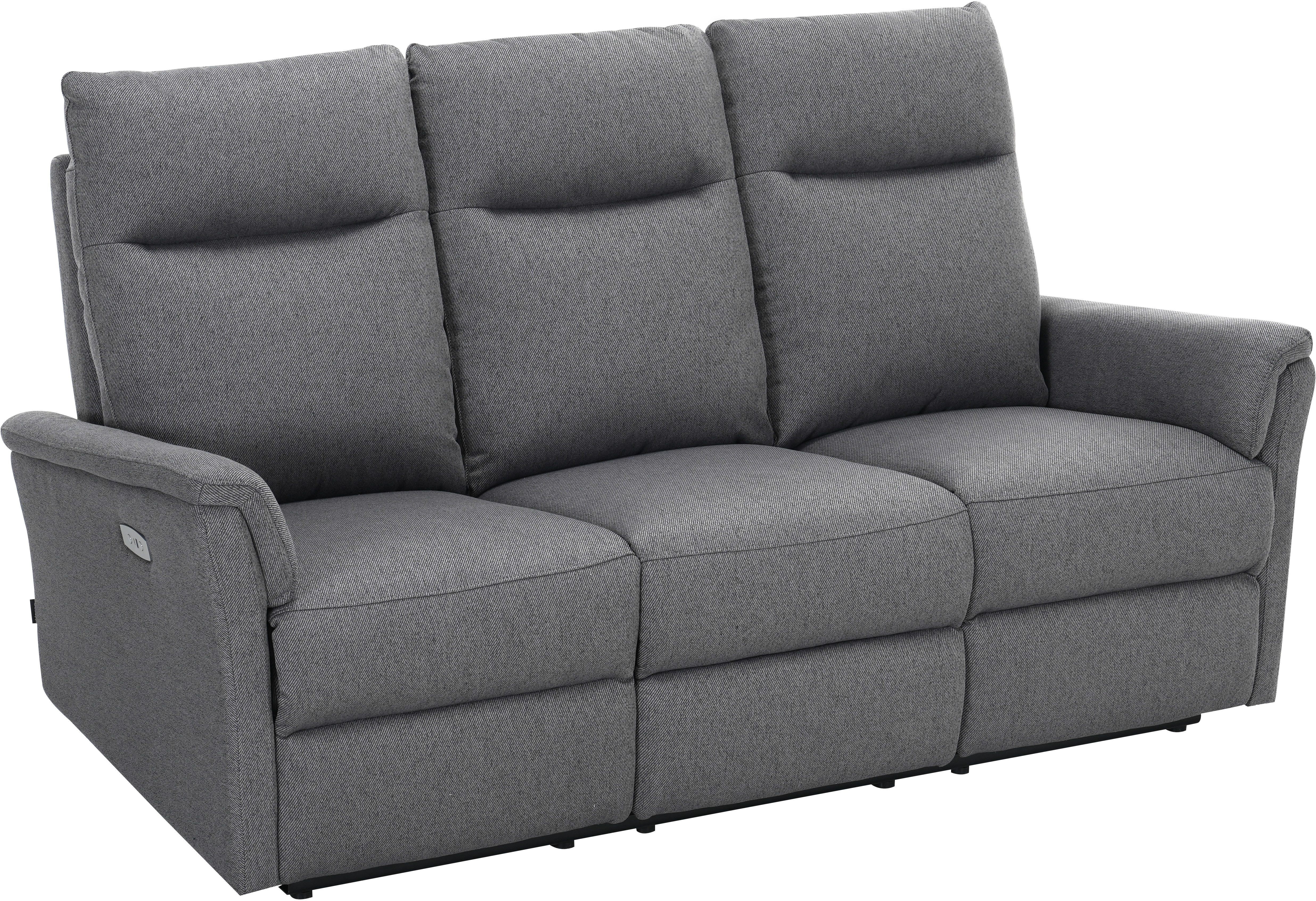 Home affaire 3-Sitzer FINNARA, 3-Sitzer,elelektrische Relaxfunktion in 2 Sitzen, USB A/C, Liegefunktion 105°-135°, Federkern – Bild 5 von 5