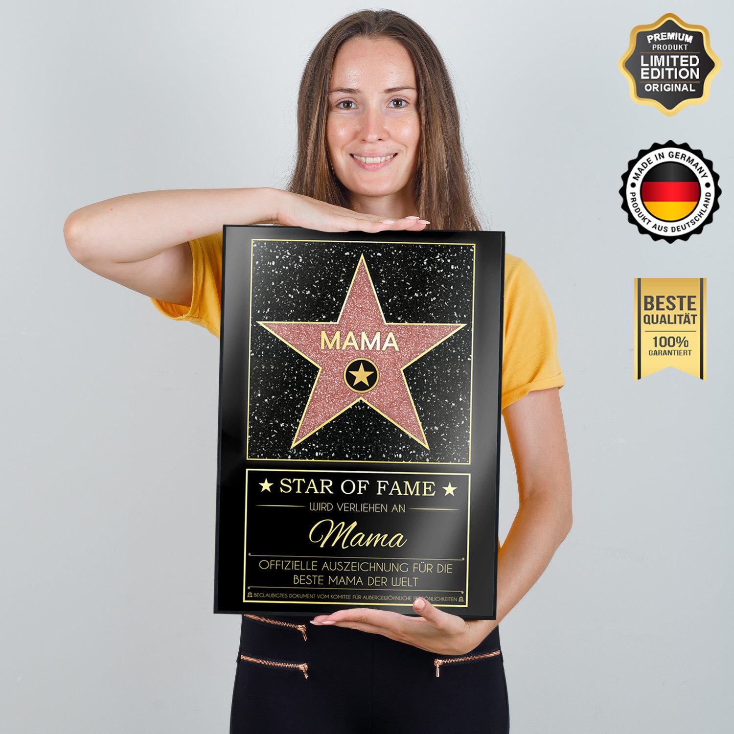 Tigerlino Poster Mama Hollywood Stern Urkunde Geburtstag Geschenkidee Mutte günstig online kaufen
