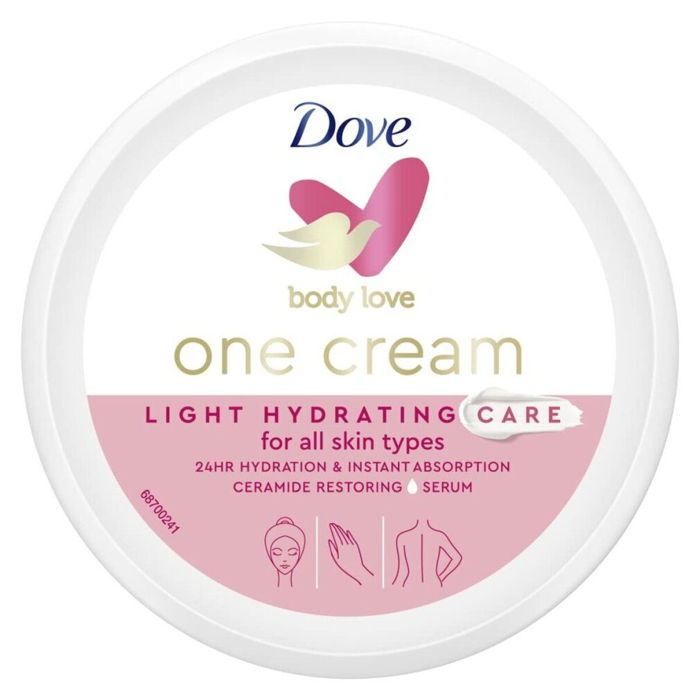 DOVE Körperpflegemittel Light Hydrating Cream Cara Cuerpo y Manos 250ml