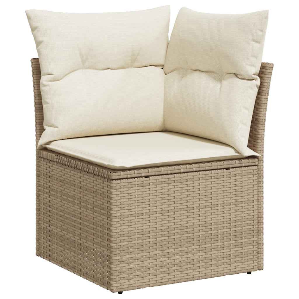 vidaXL Loungesofa Garten-Ecksofa mit Kissen Beige günstig online kaufen