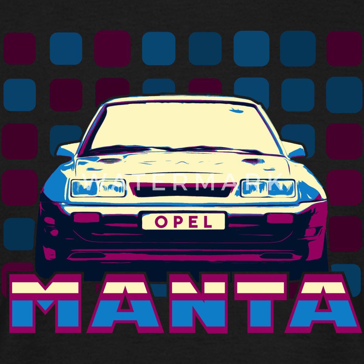 Spreadshirt T-Shirt Opel Manta Frontsicht Cooles günstig online kaufen