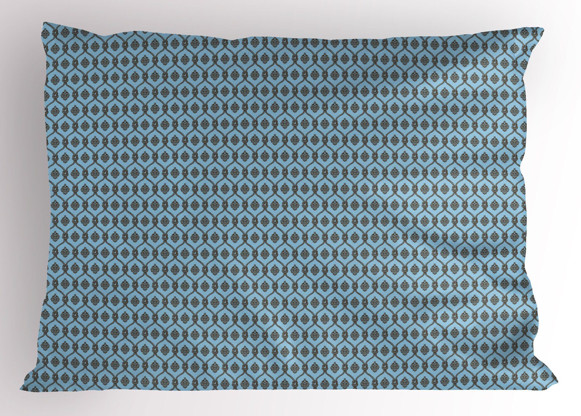 Kissenbezüge Dekorativer Queen blau Wie Damast Vintage Wasser Stück), (1 Kopfkissenbezug, Size Abakuhaus Gedruckter