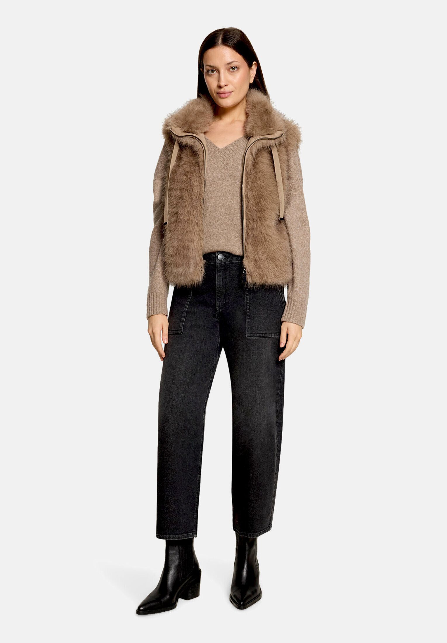 Betty&Co Loose-fit-Jeans Damen mit Waschung