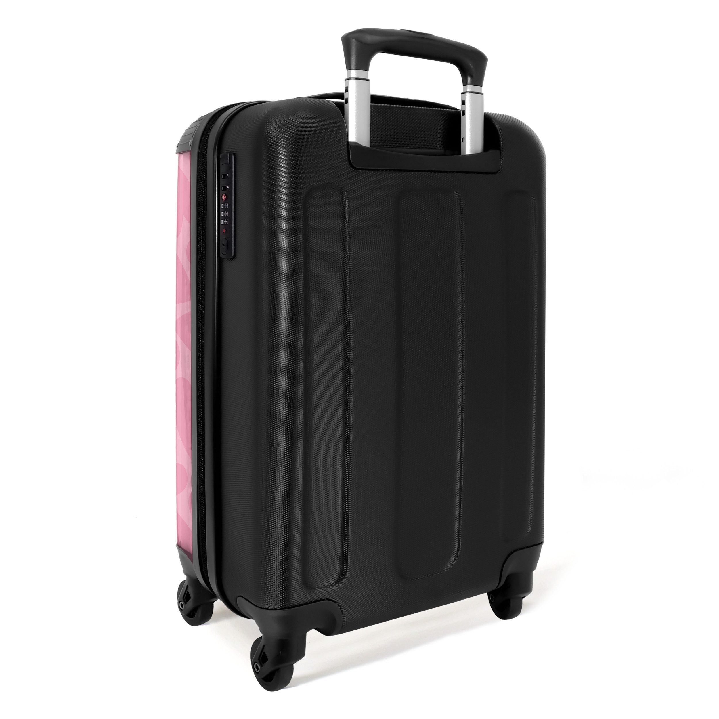 NoBoringSuitcases.com© Kinderkoffer Rosa Herzen Muster 55x35x20cm, Handgepäck-Koffer, Kinderkoffer, Reisekoffer Mädchen – Bild 3 von 5
