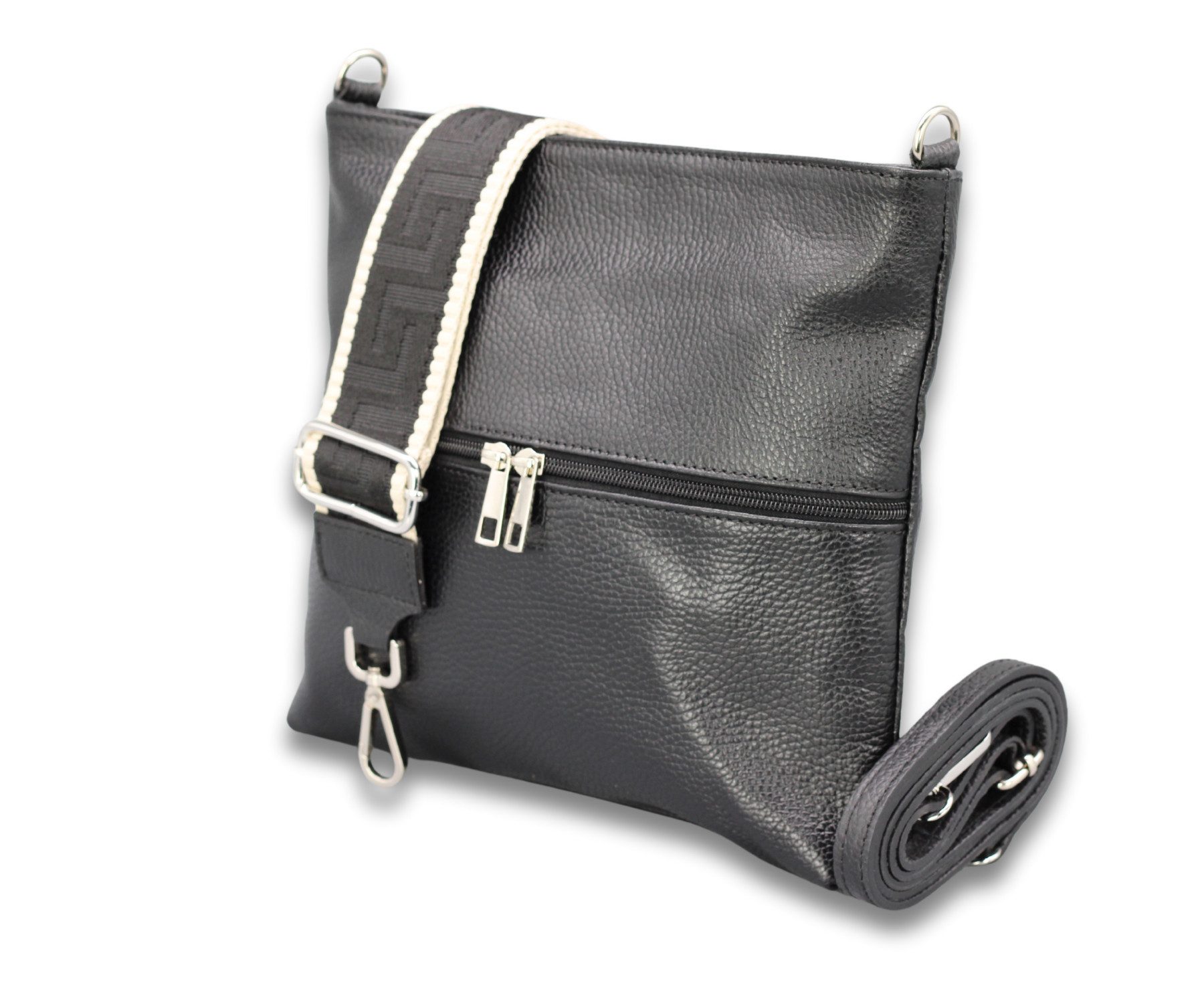 Schultertasche ALEA Umhängetasche für Damen, Schultertasche aus Echtleder