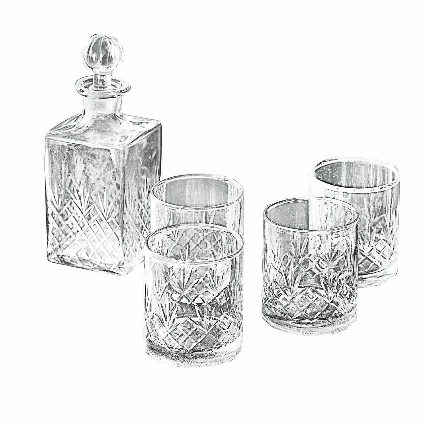 Mirabeau Glas Karaffe mit Glas 4er Set Kerrington klar, Glas