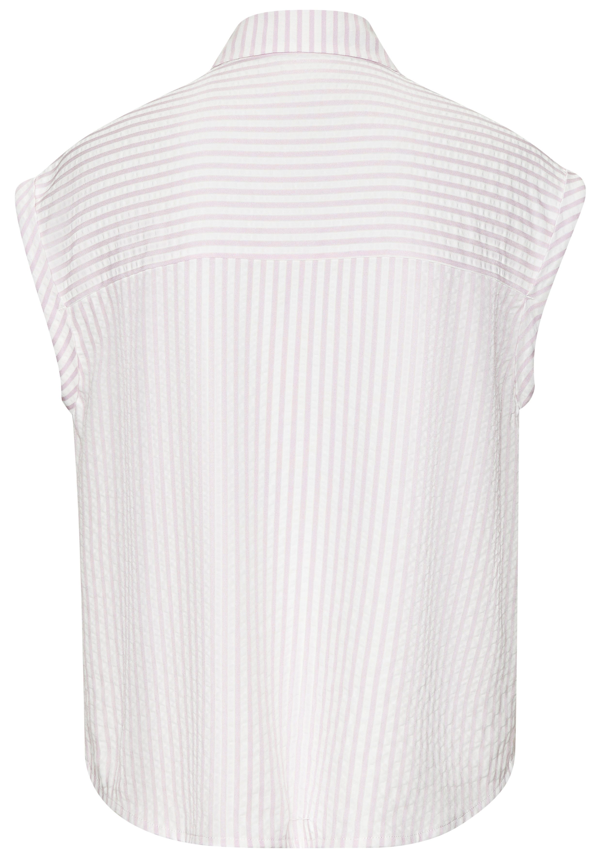 Vivance by Lascana Kurzarmbluse aus bügelfreier Strukturware, Damenbluse mit Streifenmuster