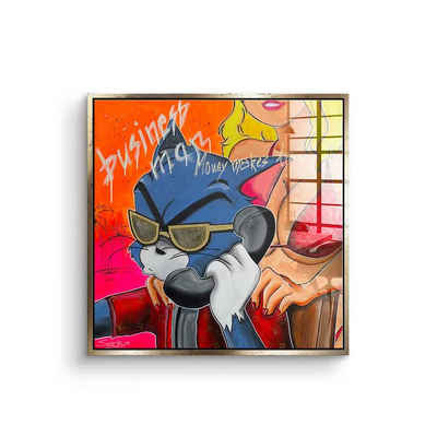 DOTCOMCANVAS® Acrylglasbild Business Man - Acrylglas, Acrylglasbild Tom und Jerry Business Man comic Pop Art quadratisch