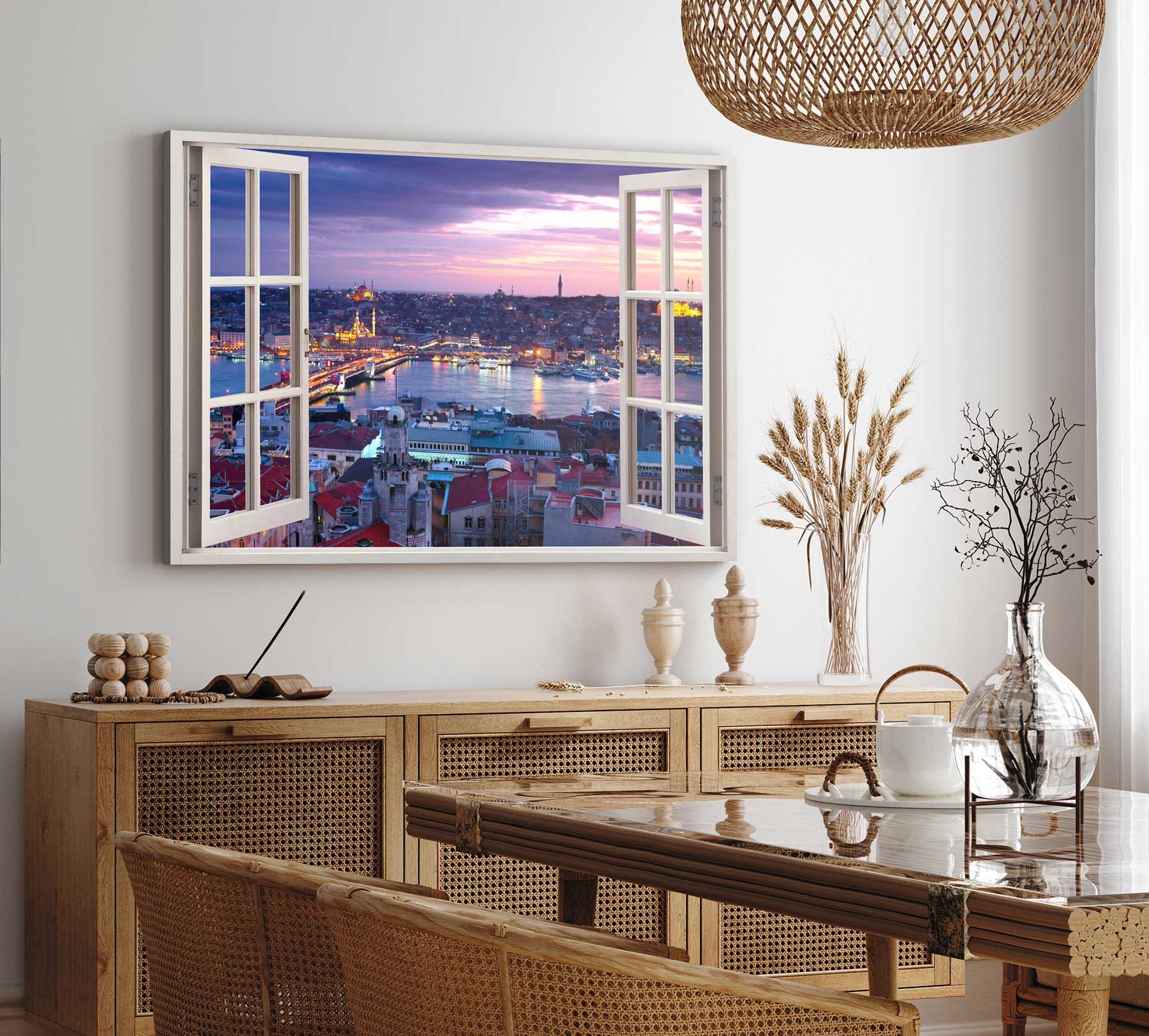 Sinus Art Leinwandbild Wandbild 120x80cm Fensterbild Istanbul Türkei Horizo günstig online kaufen
