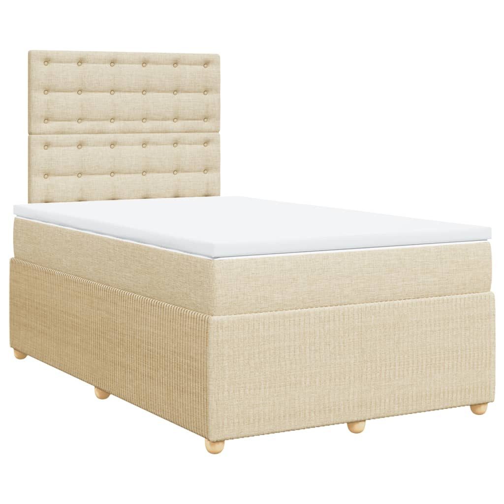 vidaXL Bett Boxspringbett mit Matratze Creme günstig online kaufen