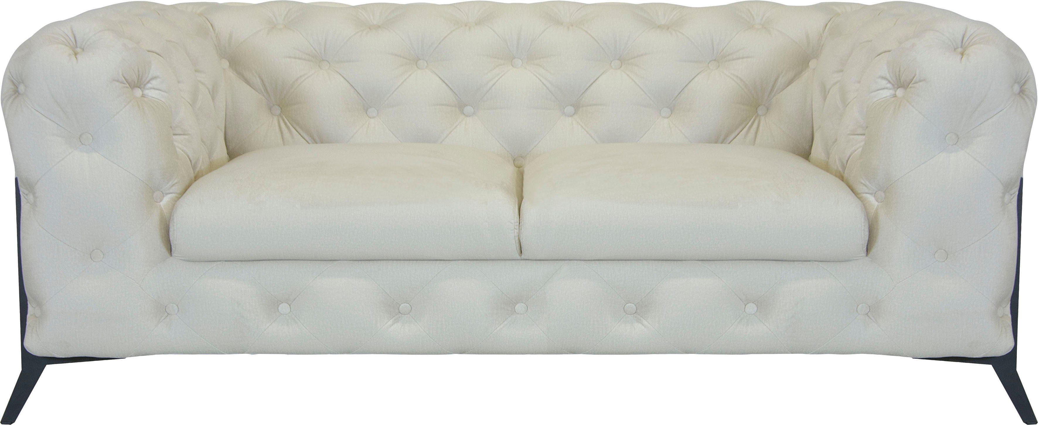 Home affaire Chesterfield-Sofa Amaury, aufwändige Knopfheftung, moderne Chesterfield Optik, Fußfarbe wählbar