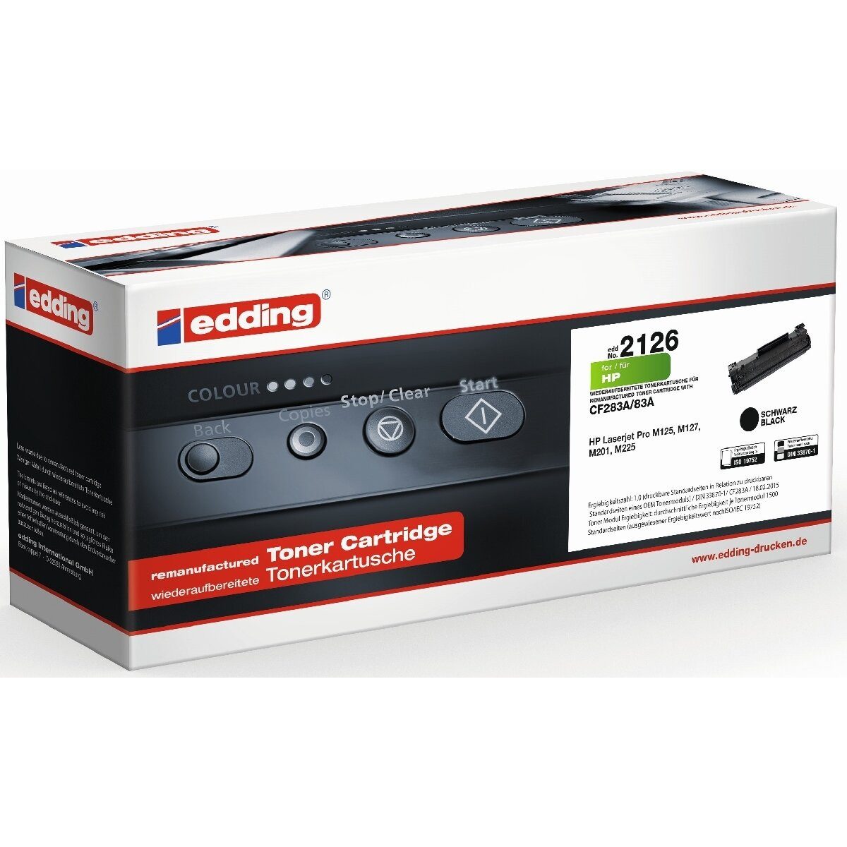 edding Tonerpatrone Tonerkartusche kompatibel mit HP CF283A black