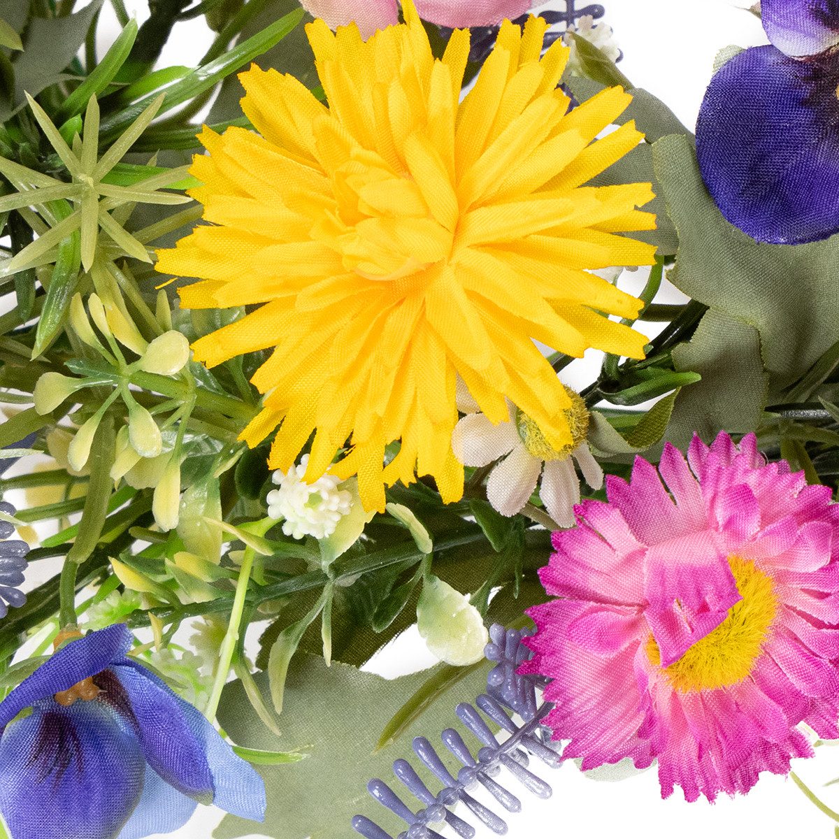 Viana Dekokranz Künstlicher Türkranz mit Blumen für Frühling und