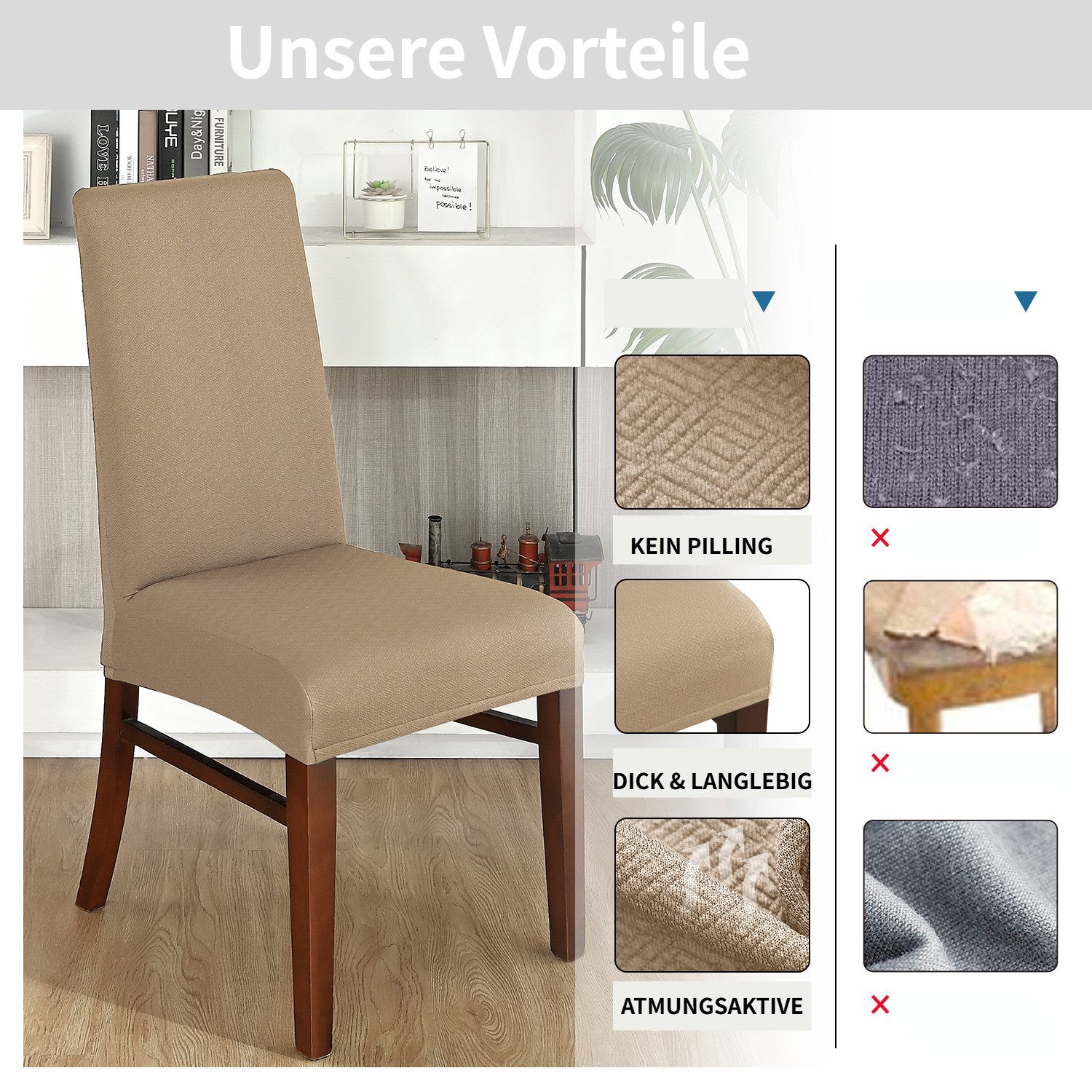BYSURE Stuhlhusse, Stuhlbezug Hussen für Esszimmer günstig online kaufen